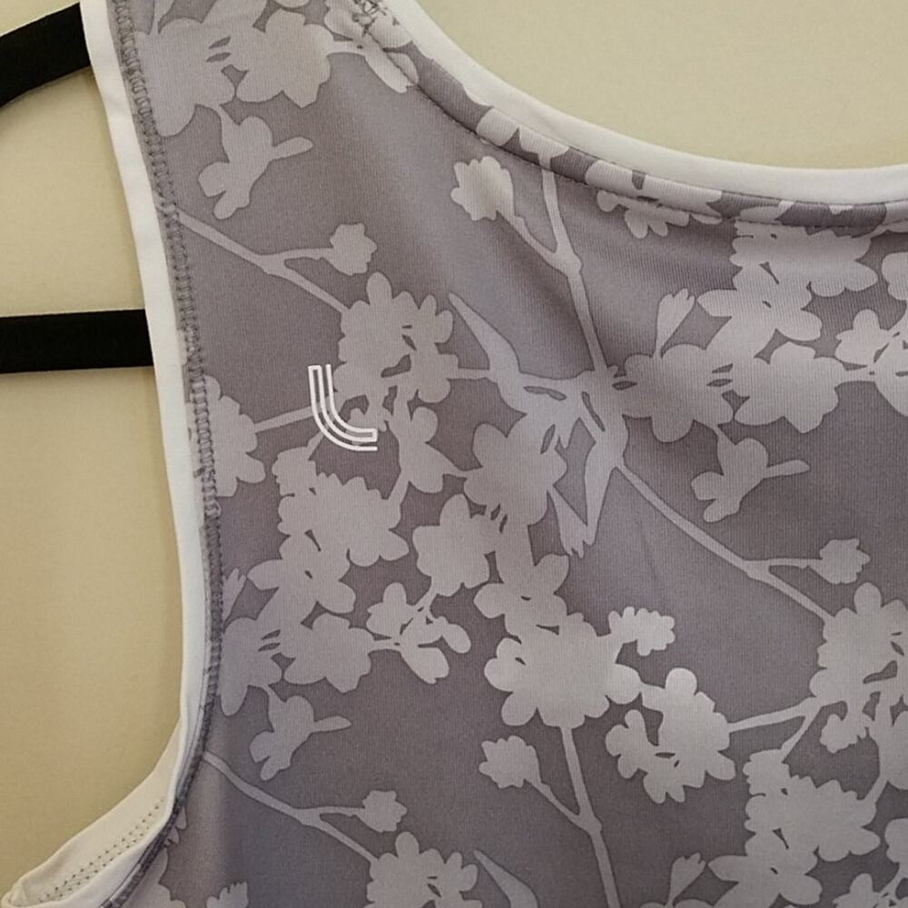 Lole UPF 50+ Gray Abstract Floral Tank Top Medium - Picture 4 of 10